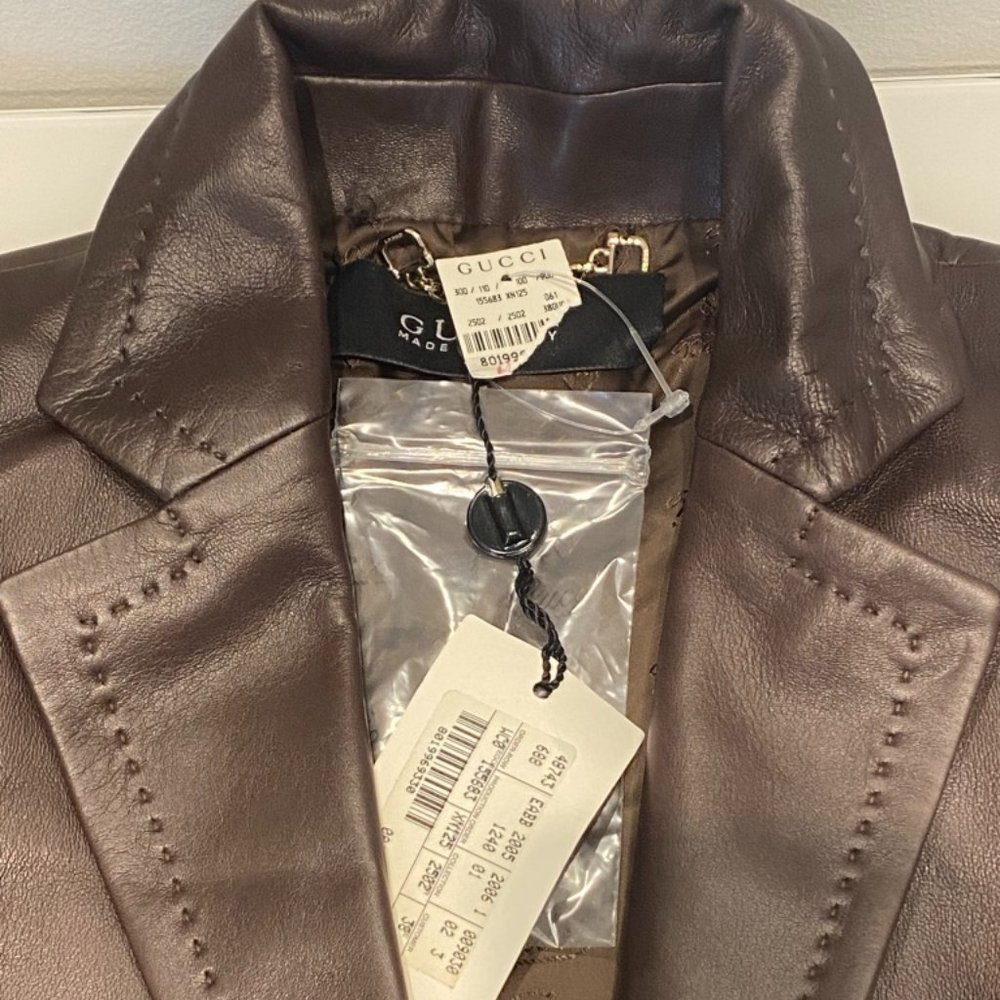 GUCCI LEATHER BLAZER - Picture 3 of 12